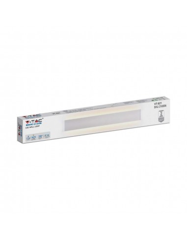 218536-Lampada LED Da Muro Rettangolare  con Doppio Fascio Luminoso  Colore Bianco  IP-3