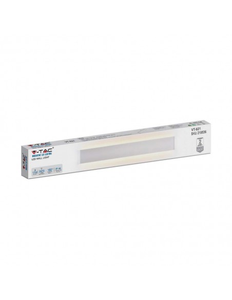 218536-Lampada LED Da Muro Rettangolare  con Doppio Fascio Luminoso  Colore Bianco  IP-3