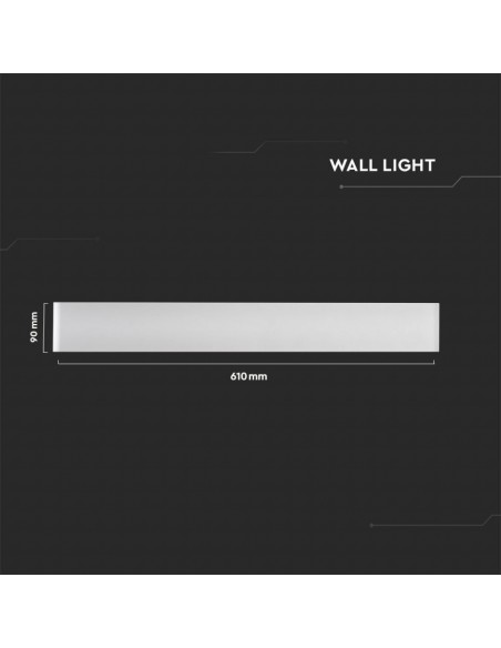 218536-Lampada LED Da Muro Rettangolare  con Doppio Fascio Luminoso  Colore Bianco  IP-4