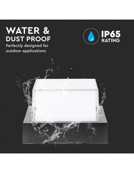 218544-Lampada LED da Muro Quadrata  LM/W Colore Nero  -7