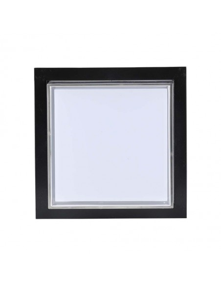 Lampada LED da Muro Quadrata 12W 110LM/W Nero 4000K IP65