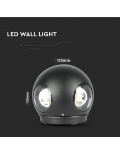 218553-Lampada LED da Muro Sferica  LED COB  Colore Bianco  -1 2