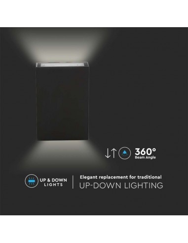 218561-Lampada LED da Muro Rettangolare  Colore Nero  -7