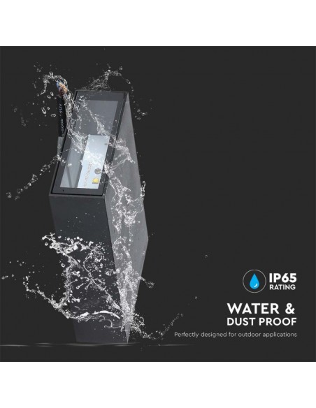 Lampada LED da Muro Rettangolare 4W Nero 3000K IP65