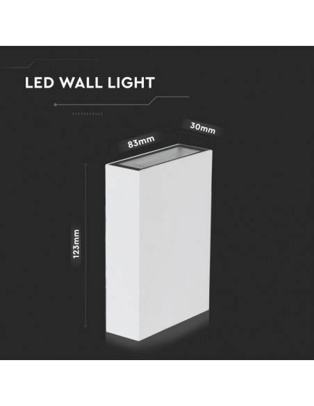 218562-Lampada LED da Muro Rettangolare  Colore Bianco  -3