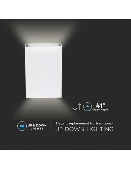 218562-Lampada LED da Muro Rettangolare  Colore Bianco  -7