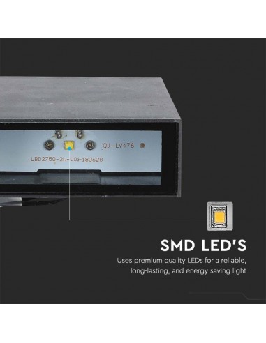 218563-Lampada LED da Muro Rettangolare  Colore Nero  -6
