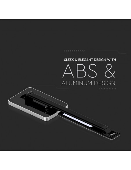 Lampada LED da Tavolo Quadrata 7W Multifunzione 3 in 1 con Caricatore Wireless Nero