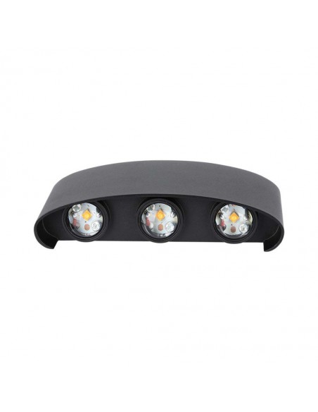 218616-Applique LED da Muro  Doppio Fascio Luminoso Corpo Nero  -1