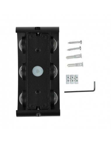 218616-Applique LED da Muro  Doppio Fascio Luminoso Corpo Nero  -2