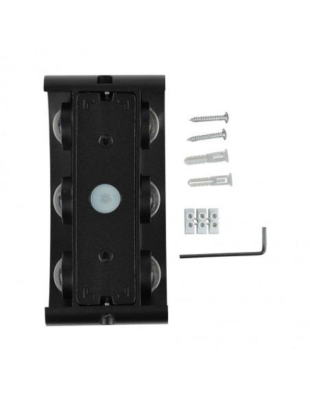 218616-Applique LED da Muro  Doppio Fascio Luminoso Corpo Nero  -2