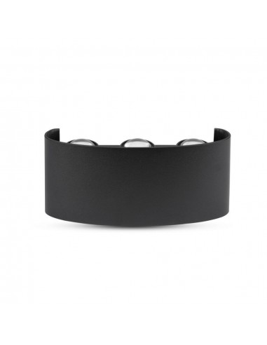 218616-Applique LED da Muro  Doppio Fascio Luminoso Corpo Nero  -6