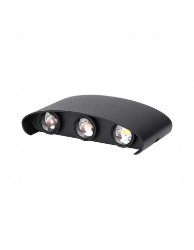 218616-Applique LED da Muro  Doppio Fascio Luminoso Corpo Nero  -7