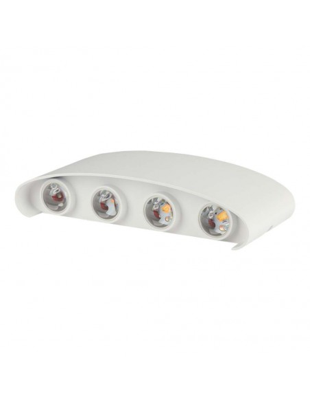 218617-Applique LED da Muro  Doppio Fascio Luminoso Corpo Sabbia Bianco  -6