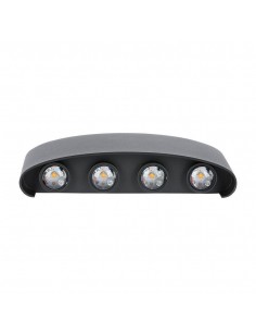 218619-Applique LED da Muro  Doppio Fascio Luminoso Corpo Nero  -1