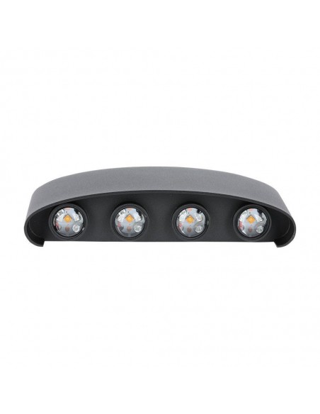218619-Applique LED da Muro  Doppio Fascio Luminoso Corpo Nero  -1