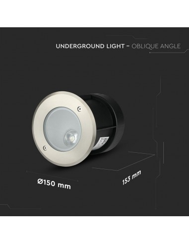 218621-Faretto LED COB Segnapasso Rotondo  Fascio di Luce a   -3