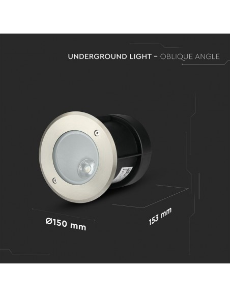 218621-Faretto LED COB Segnapasso Rotondo  Fascio di Luce a   -3