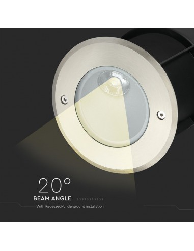 218621-Faretto LED COB Segnapasso Rotondo  Fascio di Luce a   -7