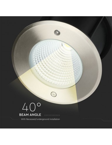 218622-Faretto LED COB Segnapasso Rotondo  Fascio di Luce a   -7