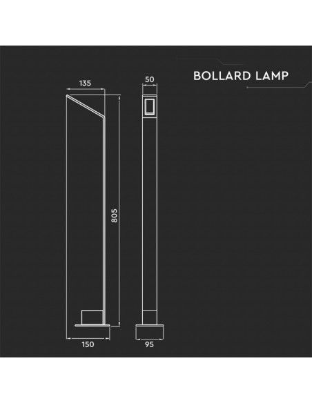 218682-Lampione LED da Esterno  Colore Nero h cm  -3