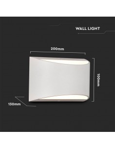 218683-Lampada LED Chip Bridgelux da Muro  Doppio Fascio Luminoso Colore Bianco  IP-1 2