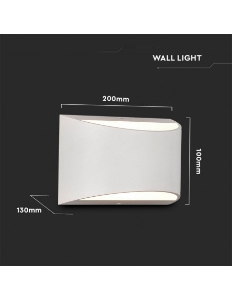 218683-Lampada LED Chip Bridgelux da Muro  Doppio Fascio Luminoso Colore Bianco  IP-2