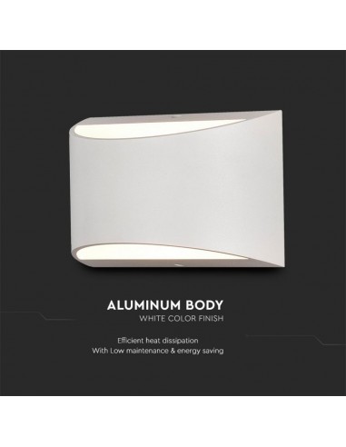 218683-Lampada LED Chip Bridgelux da Muro  Doppio Fascio Luminoso Colore Bianco  IP-7