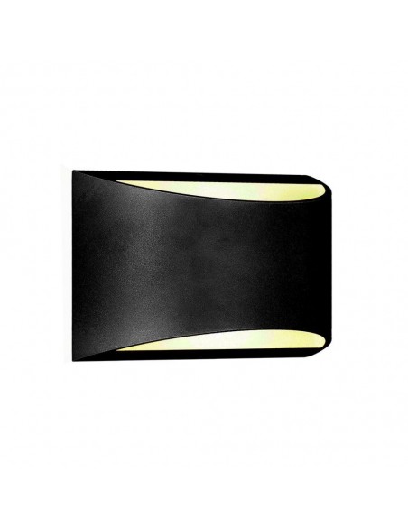 218684-Lampada LED Chip Bridgelux da Muro  Doppio Fascio Luminoso Colore Nero  IP-1