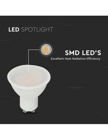 Faretto LED GU10 10W 110° Copertura...
