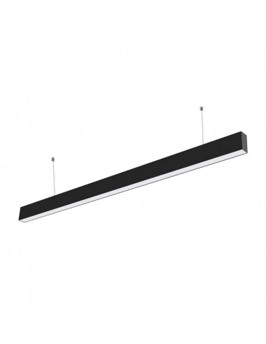 21882-Plafoniera LED Chip Samsung a Sospensione  Lineare Colore Nero cm -7