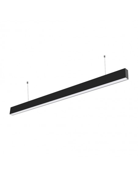 21882-Plafoniera LED Chip Samsung a Sospensione  Lineare Colore Nero cm -7