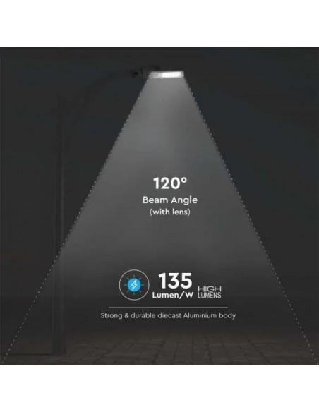 21958-Armatura Stradale LED Chip Samsung Slim  LM/W Colore Grigio  -7