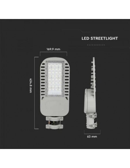 21959-Armatura Stradale LED Chip Samsung Slim  LM/W Colore Grigio  -3