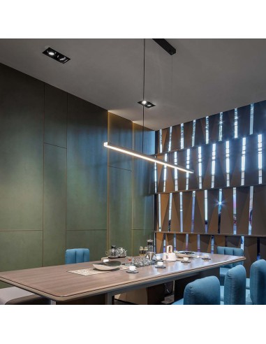 23000-Plafoniera LED Lineare  cm Colore Nero -4