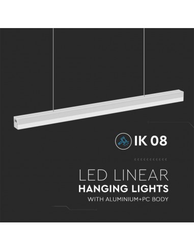 23001-Plafoniera LED Lineare  cm Colore Bianco  IP-7