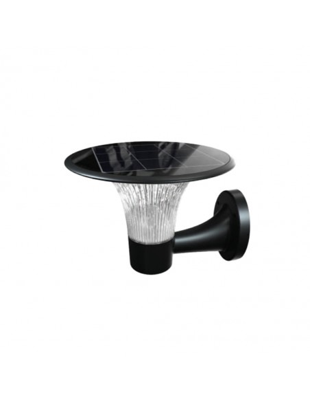23004-Lampada LED  da Muro con Pannello Solare e Batteria LiFePO V  Sensore di Movimento Colore Nero CCT  -1