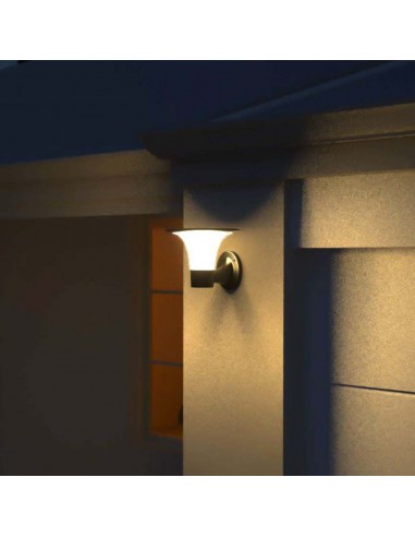 23004-Lampada LED  da Muro con Pannello Solare e Batteria LiFePO V  Sensore di Movimento Colore Nero CCT  -4