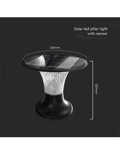 23005-Lampada LED Solare  da Terra Batteria LiFePO V Colore Nero CCT  -1 2