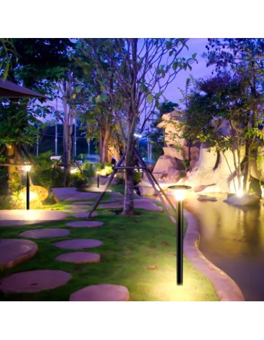 23005-Lampada LED Solare  da Terra Batteria LiFePO V Colore Nero CCT  -3