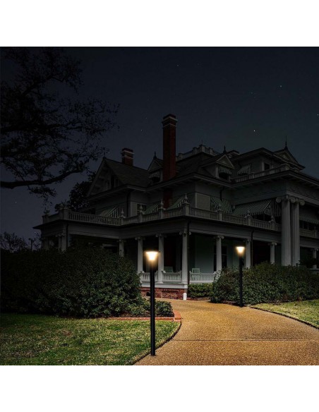 23006-Lampada LED Solare  da Terra con Palo e Batteria LiFePO V Colore Nero CCT  -3