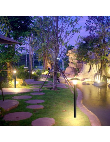 23006-Lampada LED Solare  da Terra con Palo e Batteria LiFePO V Colore Nero CCT  -4