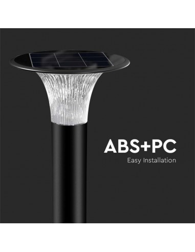 23006-Lampada LED Solare  da Terra con Palo e Batteria LiFePO V Colore Nero CCT  -6