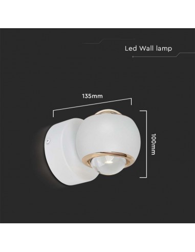 23008-Lampada LED Da Muro  con Doppio Fascio Luminoso Colore Bianco -3 23008-Lampada LED Da Muro  con Doppio Fascio Luminoso Colore Bianco -3
