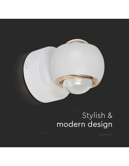 23008-Lampada LED Da Muro  con Doppio Fascio Luminoso Colore Bianco -7