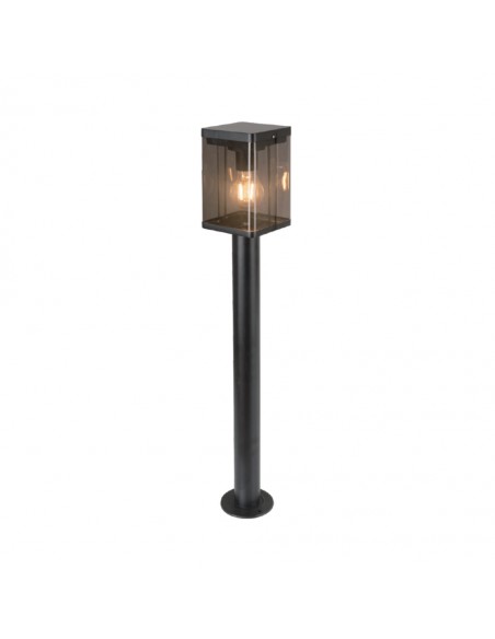 23009-Piantana Solare LED da Giardino  con Sensore di Movimento a Microonde Colore Nero  IP-1