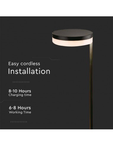 23011-Piantana Solare LED da Giardino  Colore Nero  IP-3