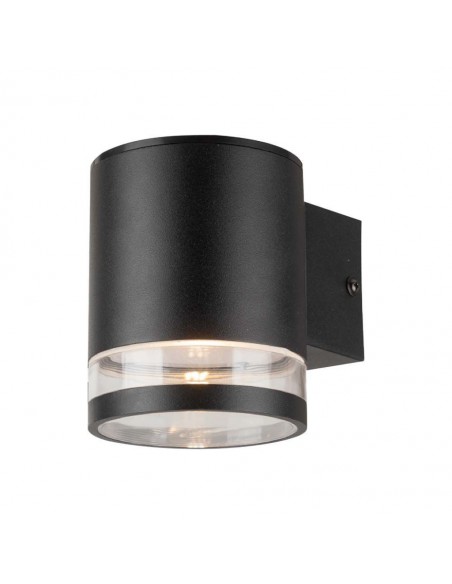 23012-Lampada LED da Giardino Cilindrica con Pannello Solare  Corpo Nero xxmm  IP-1