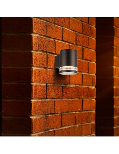 23012-Lampada LED da Giardino Cilindrica con Pannello Solare  Corpo Nero xxmm  IP-4