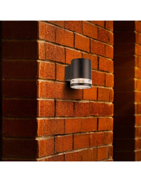 23012-Lampada LED da Giardino Cilindrica con Pannello Solare  Corpo Nero xxmm  IP-4